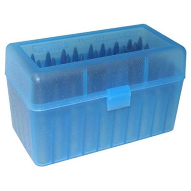 Picture of Flip Top Rifle Ammo Box 224 Clark-9.3X57mm 50 Round Blue