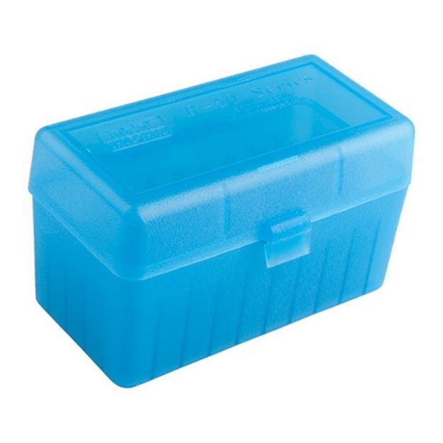 Picture of Flip Top Rifle Ammo Box 26 Nosler-10.75X68 Mauser 50 Rnd Blu