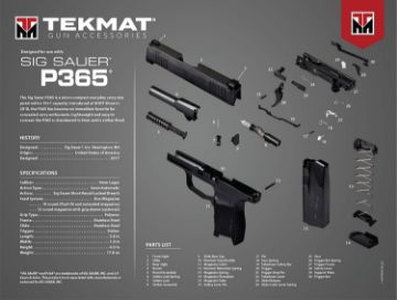 Show details for TEKMAT ULTRA PSTL MAT SIG P365 Picture of TEKMAT ULTRA PSTL MAT SIG P365