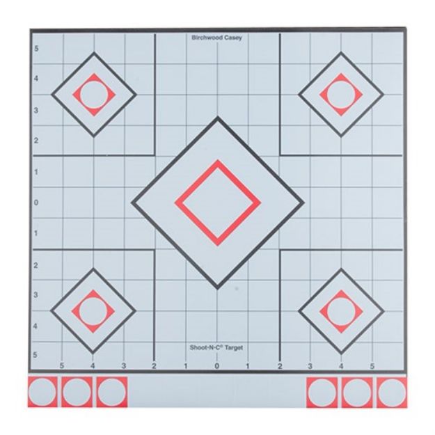 Picture of B/C Target Shoot-N-C 12" White/Black Sight-In 5 Targets