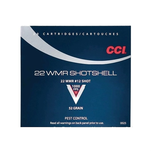 Picture of Cci Shotshell 22Wmr 52Gr #12 Shot 1000Fps  20Rd 100Bx/Cs