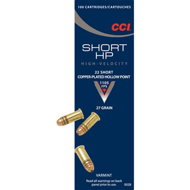 Picture of Cci 22 Short 27Gr Lead-Hp 1080Fps 100Rd 50Bx/Cs