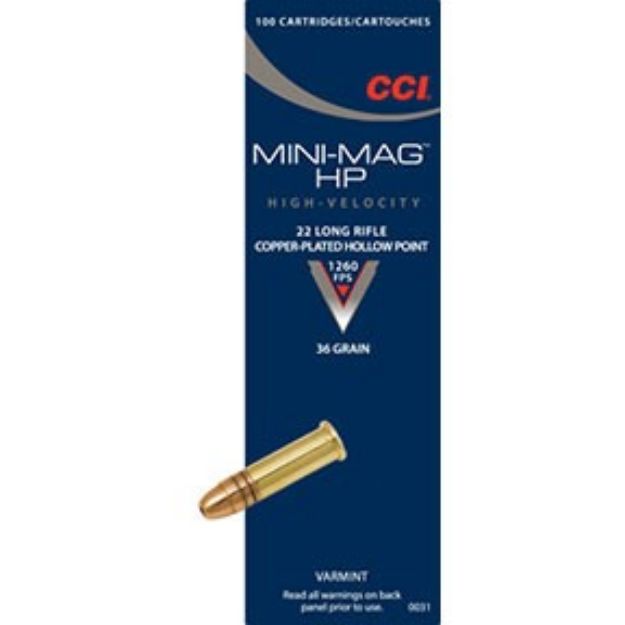 Picture of Cci Mini-Mag 22Lr 36Gr Lead-Hp 1260Fps 100Rd 50Bx/Cs