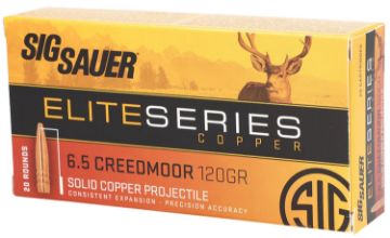 Show details for Sig Ammo 6.5Cm 120Gr Elite Copper 20Rd 10Bx/Cs Picture of Sig Ammo 6.5Cm 120Gr Elite Copper 20Rd 10Bx/Cs