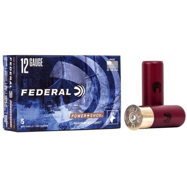 Picture of Federal 12Ga 2.75" 000 Buck 8 Pellets 5Rd 50Bx/Cs