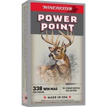 Show details for Winchester Super-X 338 Win Mag 200Gr Power Point 20Rd 10Bx/Cs Picture of Winchester Super-X 338 Win Mag 200Gr Power Point 20Rd 10Bx/Cs