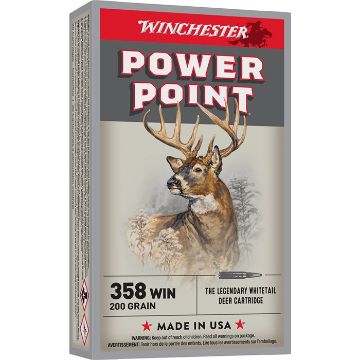 Show details for Winchester Super-X 358 Win 200Gr Power Point 20Rd 10Bx/Cs Picture of Winchester Super-X 358 Win 200Gr Power Point 20Rd 10Bx/Cs