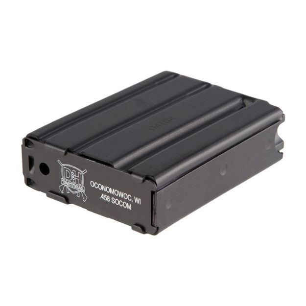 Picture of D&H Tactical Magazine 458Soc 4Rd Blk W/Laser Logo Ar15