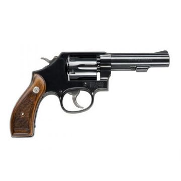 Show details for S&W 10 Classic 38Spl+P 4" Fs Blued Round Butt Wood! Picture of S&W 10 Classic 38Spl+P 4" Fs Blued Round Butt Wood!