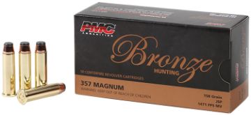 Show details for PMC BRNZ 357MAG 158GR JSP 50/1000 Picture of PMC BRNZ 357MAG 158GR JSP 50/1000