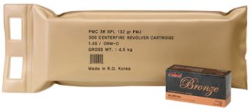 Show details for PMC BRNZ 38SPL 132GR FMJ 6 BX BP Picture of PMC BRNZ 38SPL 132GR FMJ 6 BX BP