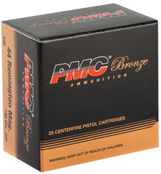 Show details for PMC BRNZ 44MAG 180GR JHP 25/500 Picture of PMC BRNZ 44MAG 180GR JHP 25/500