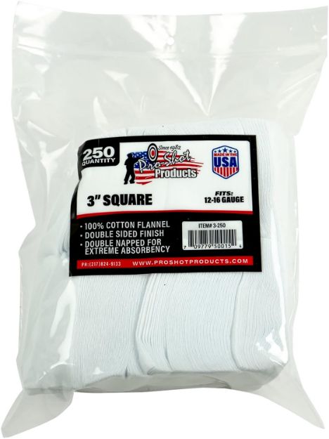 Picture of PRO-SHOT PATCH 12-16 GAUGE 3" 250CT
