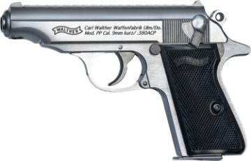 Show details for Walther Pp 380Acp Stainless 7Rd Black Synthetic Grips Picture of Walther Pp 380Acp Stainless 7Rd Black Synthetic Grips