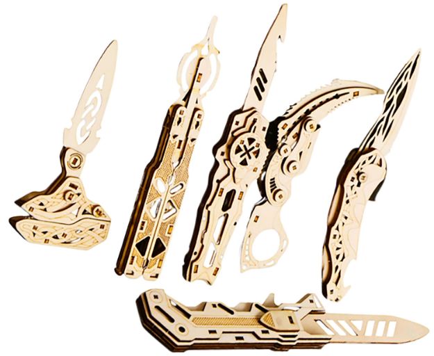 Picture of CBG CALIBER WOOD KNIVES PUZ 6 PCS