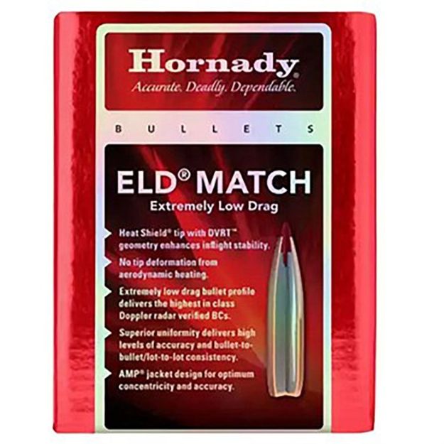 Picture of Hornady Bullets 6Mm .243 108Gr Eld-Match 100Ct 25Bx/Cs