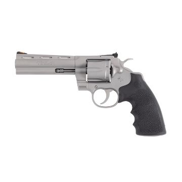 Show details for Colt Python 357Mag 5" 6Rd Matte Stainless Hogue Grips Picture of Colt Python 357Mag 5" 6Rd Matte Stainless Hogue Grips