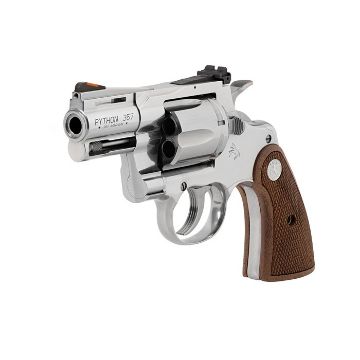 Show details for Colt Python 357Mag 2.5" 6Rd Stainless Walnut Medallion Grp Picture of Colt Python 357Mag 2.5" 6Rd Stainless Walnut Medallion Grp