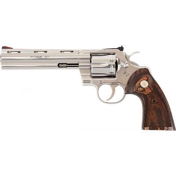 Show details for Colt Python 357Mag 6" 6Rd Stainless Walnut Grips Picture of Colt Python 357Mag 6" 6Rd Stainless Walnut Grips
