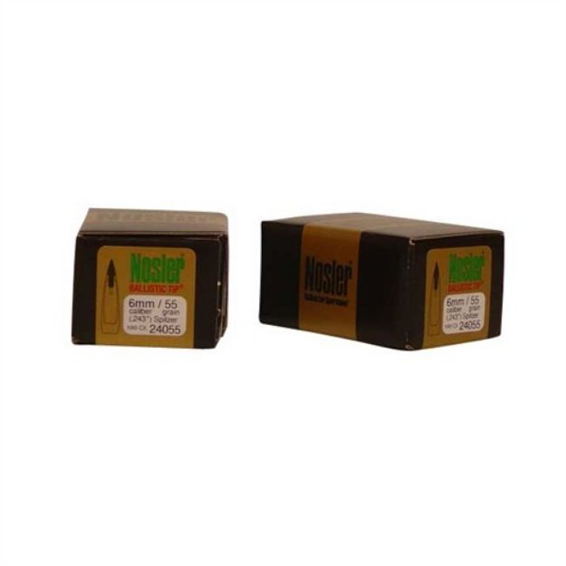 Picture of Nosler Bullets 6Mm .243 55Gr Ballistic Tip 100Ct