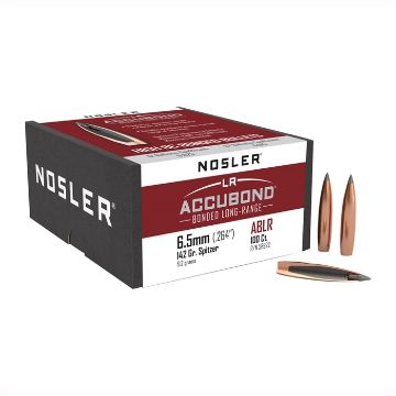 Show details for Nosler Bullets 6.5Mm .264 142Gr Accubond Lr 100Ct Picture of Nosler Bullets 6.5Mm .264 142Gr Accubond Lr 100Ct