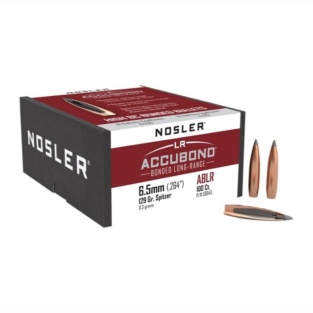 Picture of Nosler Bullets 6.5Mm .264 129Gr Accubond Lr 100Ct
