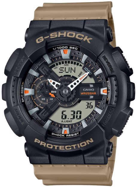 Picture of GSHOCK GA110TU1A5CR ANLG-DIGTL WRLD TIME TAN