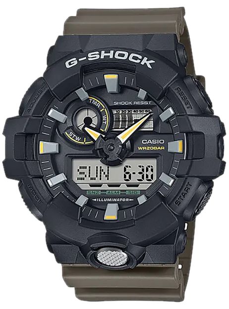 Picture of GSHOCK GA710TU1A3CR ANLG-DIGTL CNTR BUT LGHT GRN