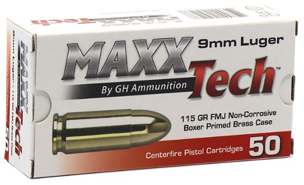 Picture of MAXXTECH PTGB9MMB 9MM 115G FMJ 50/10