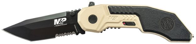 Picture of M&P SWMP3BSDCP TANTO SERRATED TAN/BLACK