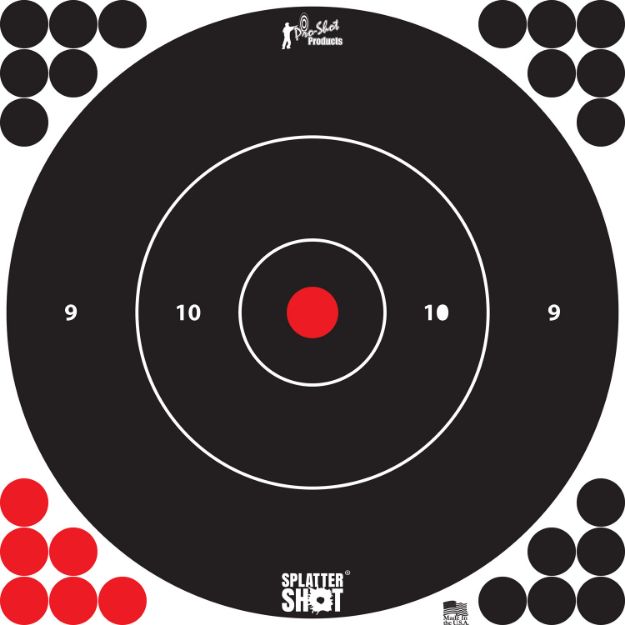 Picture of PROSHOT 12B-WHTE-5PK 12" SPLATTER BULLSEYE TRG