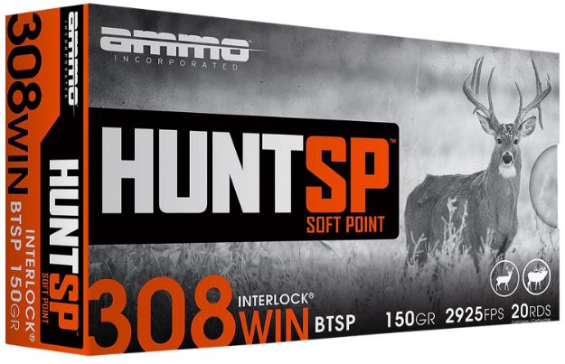 Picture of AMMOINC 308150SPA20 HUNT SP 308 150GR 20/10