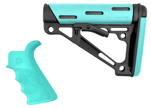 Picture of HOG 13455 AR15 KIT GRIP/COLL BUTTSTOCK COM AQUA
