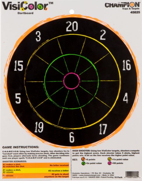 Picture of CHAMP 45825 VISICOLOR TGT DARTBOARD