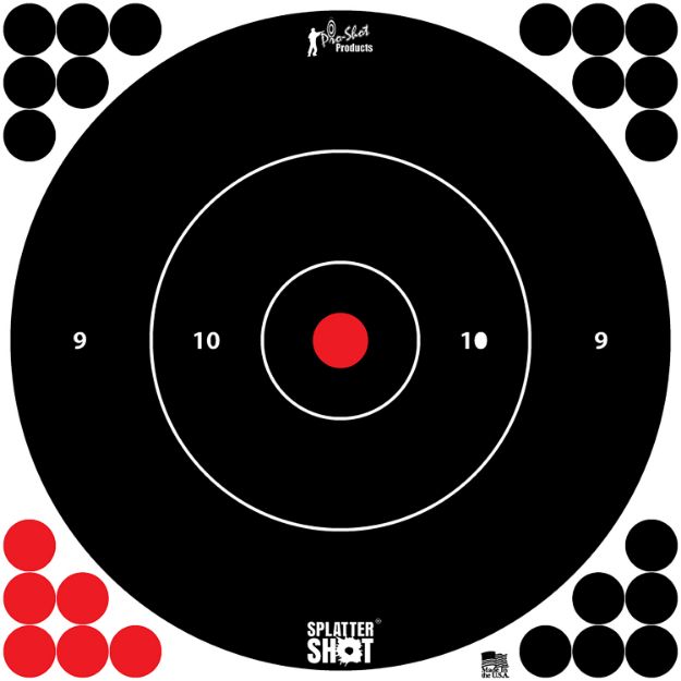 Picture of PROSHOT 12B-WHTE-TG-12PK 12" SPLATTR SHOT BULLSEYE