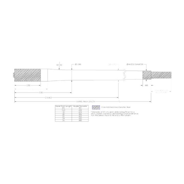 Picture of 224 Caliber 1-8 Twist 24'' Carbon Fiber Sendero Light Bbl