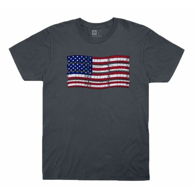 Picture of Pmag-Flag Cotton T-Shirt Charcoal Small