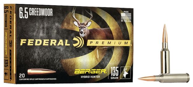 Picture of 6.5Mm Creedmoor 135Gr Berger Hybrid Hunter 20/Box