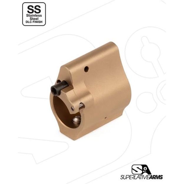 Picture of Ar-15 Solid Ss Adjustable Gas Block .625'' Tan