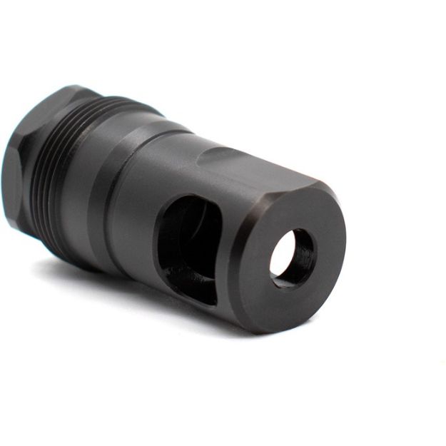 Picture of Spb Muzzle Brake 0.375 Sr25 Threads Square Shoulder Black