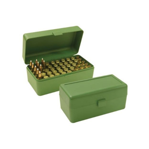 Picture of Flip Top Rifle Ammo Box 25 Wsm-6.5 Prc 50 Rnd Green