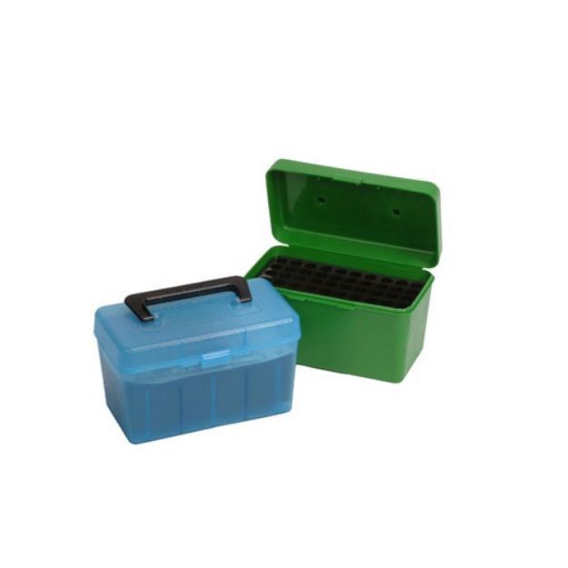 Picture of Handle Carry Rifle Ammo Box 22 Sav-10.75X68 Mauser 50Rd Blue