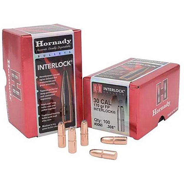Picture of Interlock® 30 Caliber (0.308'') 170Gr Flat Point 100/Box