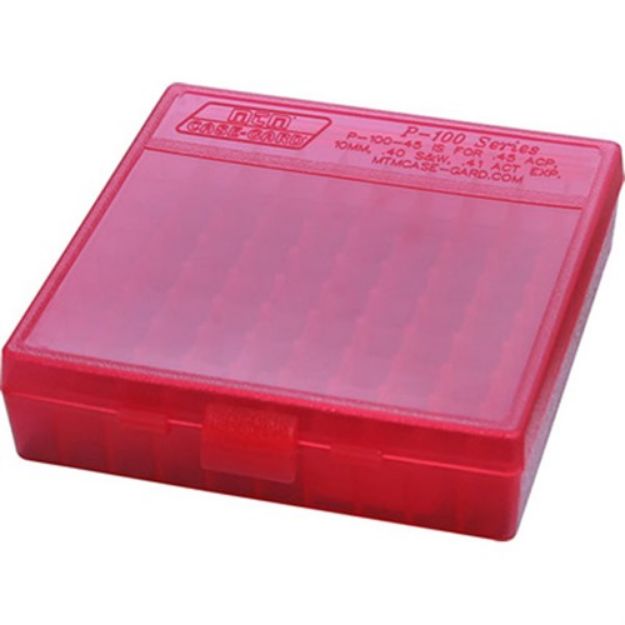 Picture of Flip Top Pistol Ammo Box 38 Spl-357 Magnum 100 Round Red