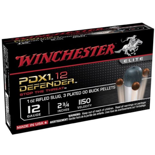 Picture of Winchester Defender 12Ga 2.75" 1Oz Slug/3-00 Buck 10Rd 10Bx/C