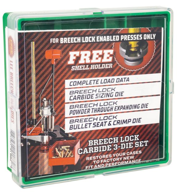 Picture of Lee Carbide 3-Die Set & Breech Lock Bushings 9Mm