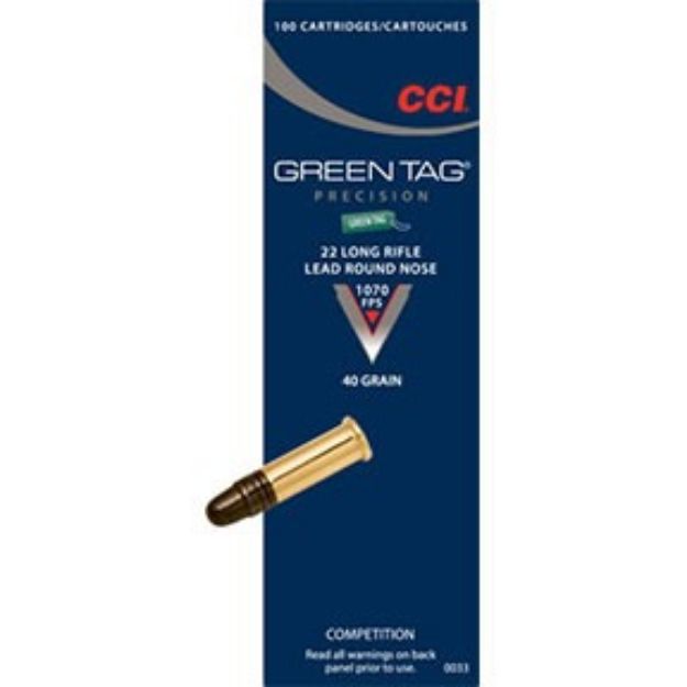 Picture of Cci Green Tag 22Lr 40Gr Lead-Rn 1070Fps 100Rd 50Bx/Cs
