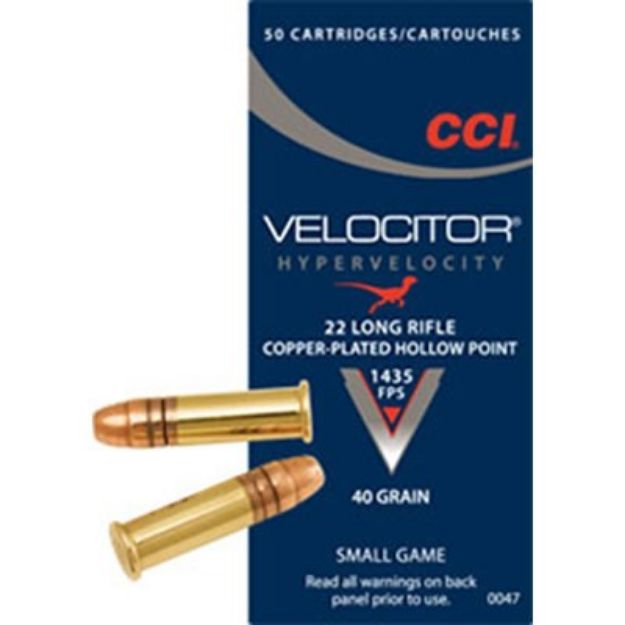 Picture of Cci Velocitor 22Lr 40Gr Plated Hp 1435Fps 50Rd 100Bx/Cs