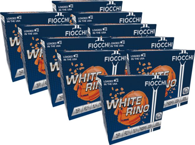 Picture of Fiocchi White Rino 12Ga 2.75" 1-1/8Oz #7.5 1250Fps 250R Case