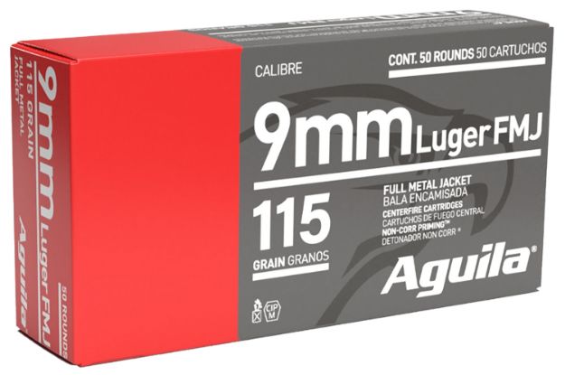 Picture of Aguila 9Mm Luger 115Gr Fmj-Rn 50Rd 20Bx/Cs